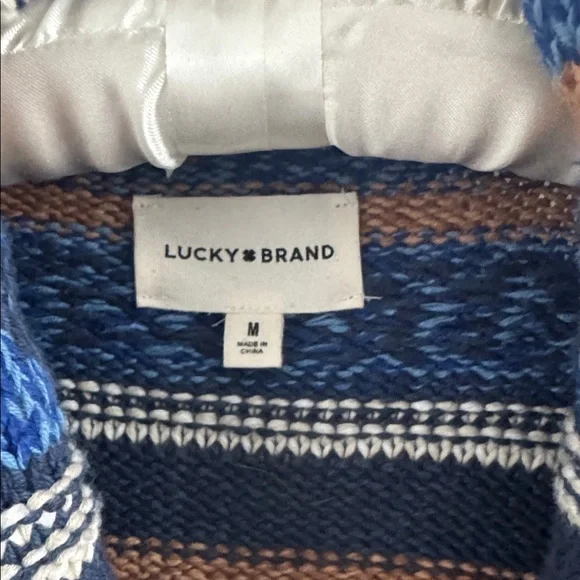 LUCKY BRAND WOMENS CARDIGAN SOUTHWESTERN AZTEC THICK COTTON SOFT MEDIUM - Picture 2 of 16